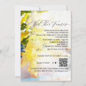 Invitation *~* RSVP QR Jaune NOUS FAISONS Floral AR15 MARIAGE (Dos)