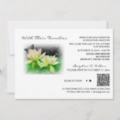 Invitation *~* RSVP QR LOTUS Lily NOUS FAISONS Floral AR15 MA (Dos)