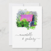 Invitation *~* RSVP QR Old Barn Country Rustic AR19 Mariage (Devant)