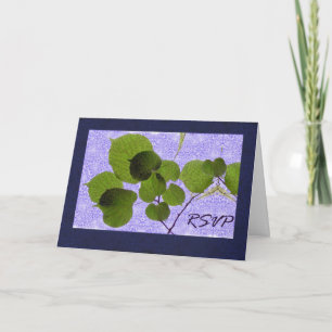Invitation RSVP, Renouvellement Mariage ou Vow, Feuilles et d