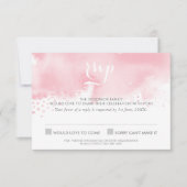 Invitation RSVP RÉPONSE RÉPONSE aquarelle élégante rose pâle (Devant)