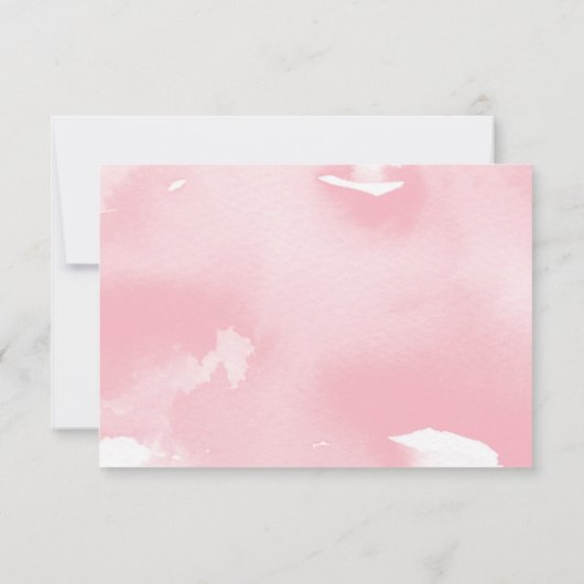 Invitation RSVP RÉPONSE RÉPONSE aquarelle rose pâle élégant (Dos)