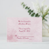 Invitation RSVP Rose Pâle (Debout devant)