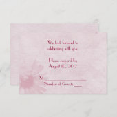 Invitation RSVP Rose Pâle (Devant / Derrière)