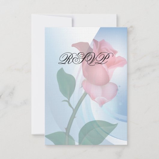 Invitation RSVP Rose Rose (Devant)