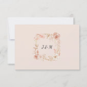 Invitation RSVP Rose Terracite Fleurs Aquarelle Mariage (Dos)