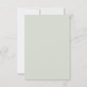 Invitation RSVP | Sage Green Olive Branch Feuilles d'aquarell (Dos)