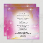 Invitation *~* RSVP Site web Cosmos Nebula Celestin Mariage (Devant / Derrière)