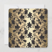 Invitation RSVP Soiree Turquoise damassé douche nuptiale (Dos)