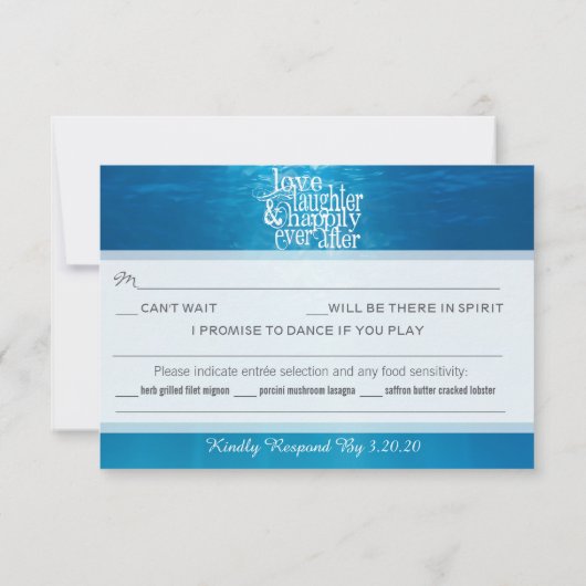 Invitation RSVP sous la mer (Dos)
