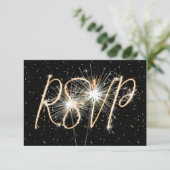 Invitation RSVP Sparklers sur l'invitation de l'anniversaire (Debout devant)