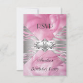 Invitation RSVP Sweet 16 Rose (Devant)