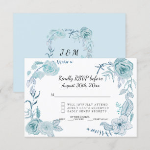 Invitation RSVP Terre Cuite Rose Aquarelle Florale Mariage