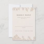 Invitation RSVP vertical Mariage Forest Grove (Devant)