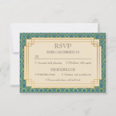 Invitation Rsvp vintage d'art déco (Devant)