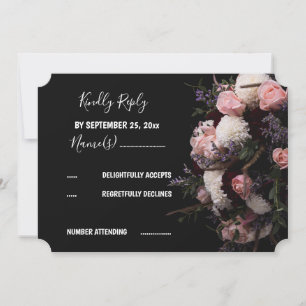 Invitation RSVP vintage foncé