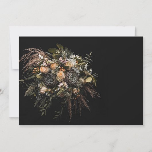 Invitation RSVP vintage foncé (Dos)