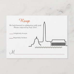 Invitation RSVP Washington DC Mariage Skyline