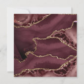 Invitation *~* RSVP Website AGATE MERLOT Gold AR13 Mariage (Dos)