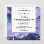Invitation *~* RSVP Website Lavender AGATE AR13 Stars Mariage (Devant)