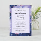 Invitation *~* RSVP Website Lavender AGATE Stars AR13 Mariage (Debout devant)