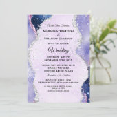 Invitation *~* RSVP Website Lavender AGATE Waves AR13 Mariage (Debout devant)