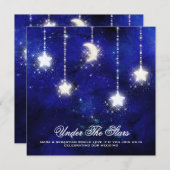 Invitation *~* RSVP Website MOON STARS Celestial AR14 Mariage (Devant / Derrière)