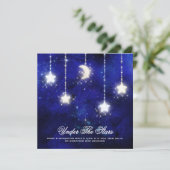 Invitation *~* RSVP Website MOON STARS Celestial AR14 Mariage (Debout devant)