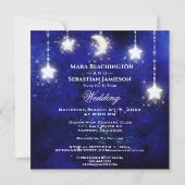 Invitation *~* RSVP Website MOON STARS Celestial AR14 Mariage (Dos)