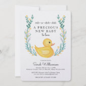 Invitation Rub-A-Dub-Dub Jaune En Caoutchouc Jardin Floral Du (Devant)