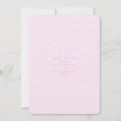 Invitation Ruban à nœud Chaussure de bébé C'est une fille (Dos)