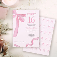 Ruban à nœud rose tendre Coquette Sweet 16 tendanc