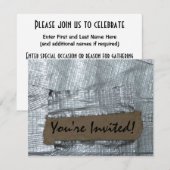 Invitation Ruban adhésif et étiquette déchirée de carton (Devant / Derrière)