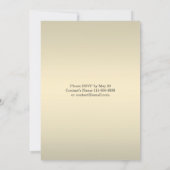 Invitation Ruban blanc et or avec Fête des mariées diamant ro (Dos)