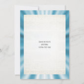 Invitation Ruban bleu pâle simple mariage (Dos)