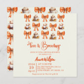 Invitation Ruban coquette automne L'Amour est en train de fai (Devant / Derrière)