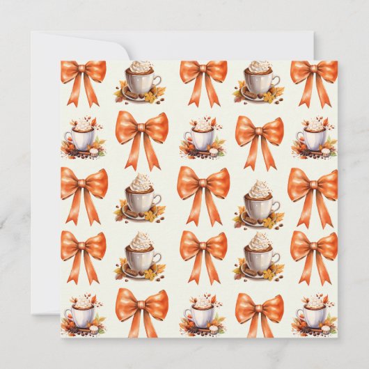 Invitation Ruban coquette automne L'Amour est en train de fai (Dos)