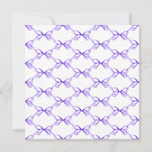 Invitation Ruban Coquette Violet Fête d'Anniversaire (Dos)