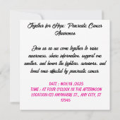 Invitation Ruban d'amour violet (Dos)