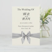 Invitation Ruban d'argent (Debout devant)