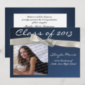 Invitation Ruban de diplôme (Devant / Derrière)