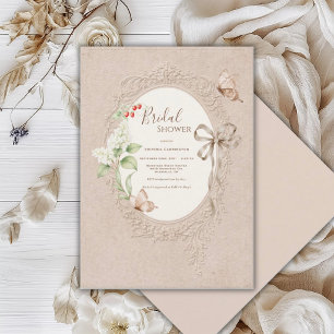 Invitation Ruban de lilas blancs vintage Baby shower