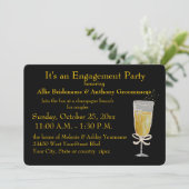 Invitation Ruban de pêche de pain grillé de Champagne de (Debout devant)