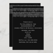 Invitation Ruban de satin élégant foncé Mariage gothique élég (Devant / Derrière)