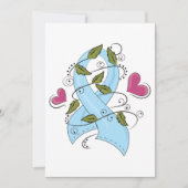 Invitation Ruban de sensibilisation bleu (Devant)