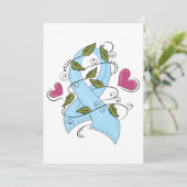 Invitation Ruban de sensibilisation bleu (Debout devant)