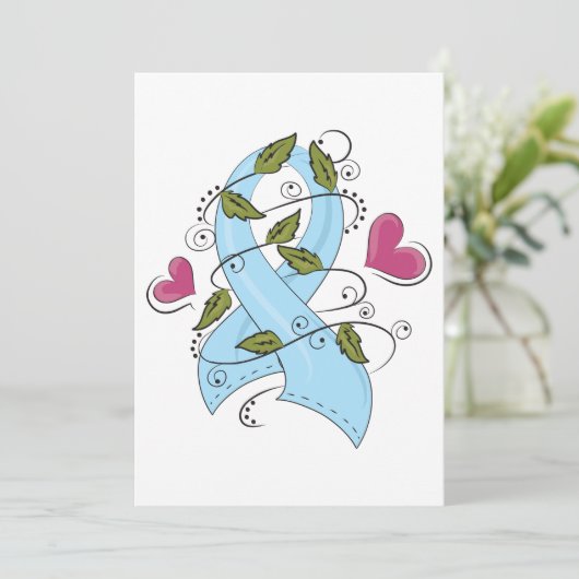 Invitation Ruban de sensibilisation bleu (Debout devant)