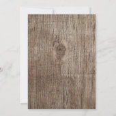 Invitation Ruban de tournesol rustique Fête des mariées en bo (Dos)