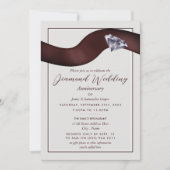 Invitation Ruban Diamant, 60 ans de mariage (Devant)