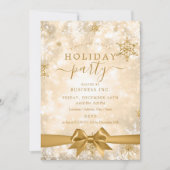 Invitation Ruban d'or officiel Parti de vacances d'entreprise (Devant)